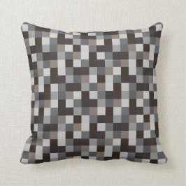 Schwarzer Muster| Gamer der Pixel-| Pixelated Kissen