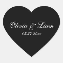 Schwarzer Name Datum Moderne Hochzeit