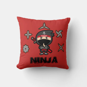 Schwarzer Ninja Junge Kissen