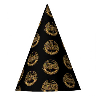 Schwarzer Nüchternheits-Jubiläumsparty-Papierhut Partyhütchen