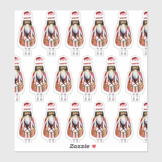 Schwarzer Nutcracker, kundenspezifisch geschnitten Aufkleber (Blatt)