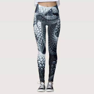 Schwarzer Obsidian und Diamantviper Leggings