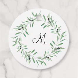 Schwarzer Olive-Kranz Geschenkanhänger