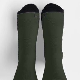 Schwarzer Olive Solid Schlicht Socken
