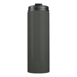 Schwarzer Olivenbaum (feste Farbe) Thermosbecher