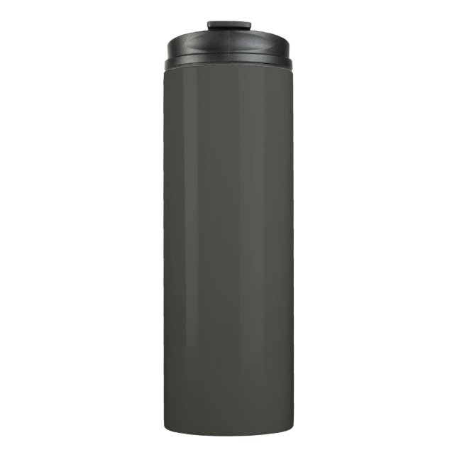 Schwarzer Olivenbaum (feste Farbe) Thermosbecher (Vorderseite)