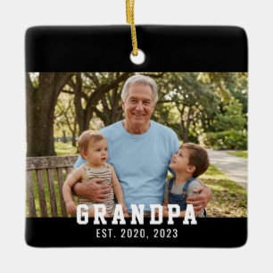 Schwarzer Opa gegründetes Foto  Keramikornament