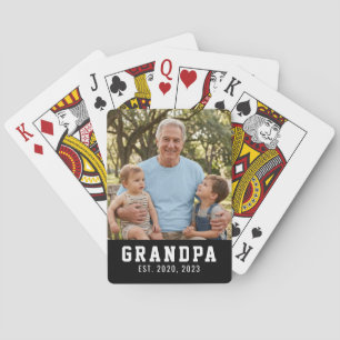 Schwarzer Opa gegründetes Foto Spielkarten