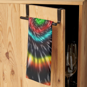 Schwarzer Opal Tie Dye,   Geschirrtuch