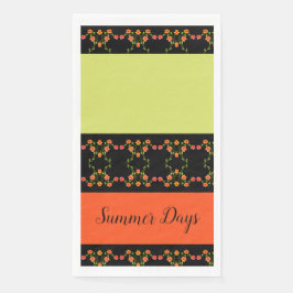 Schwarzer Orange und Gelb Serviette