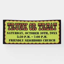 Schwarzer, orange und grüner Stamm oder Leckerei Banner