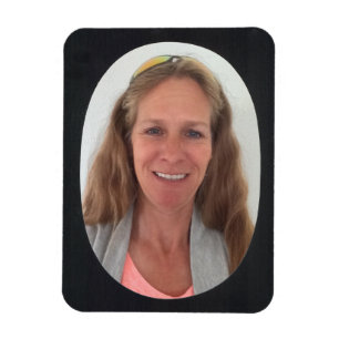 Schwarzer ovaler Foto-Rahmen Magnet