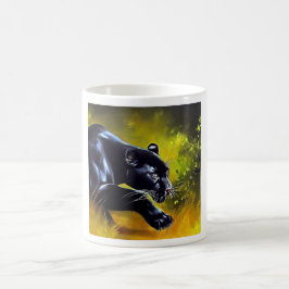 Schwarzer Panther (5) Wildkatze Kaffeetasse