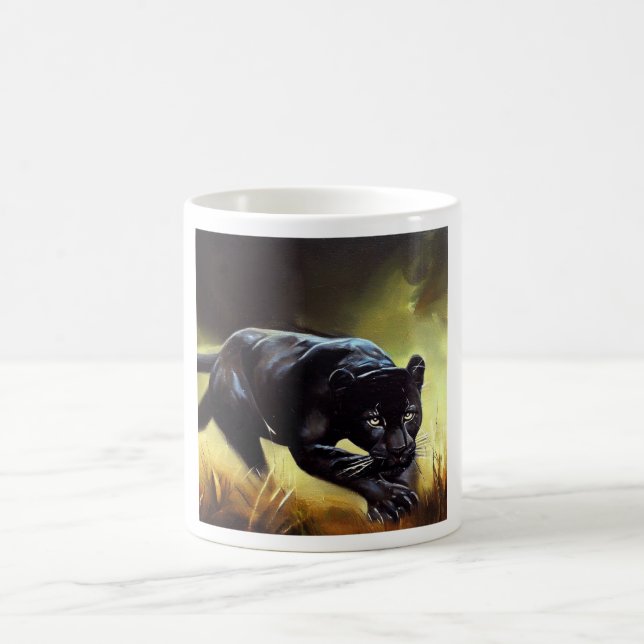 Schwarzer Panther (9) Wildkatze Kaffeetasse (Mittel)