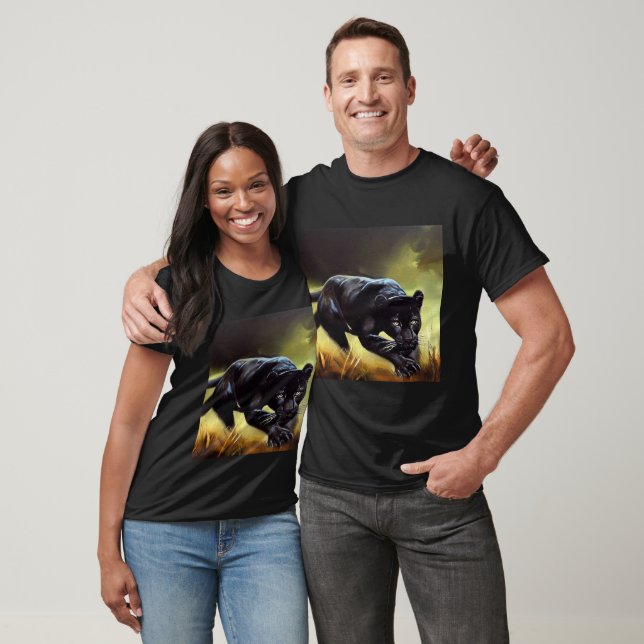 Schwarzer Panther (9) Wildkatze T-Shirt (Unisex)