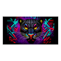 Schwarzer Panther auf Graffiti