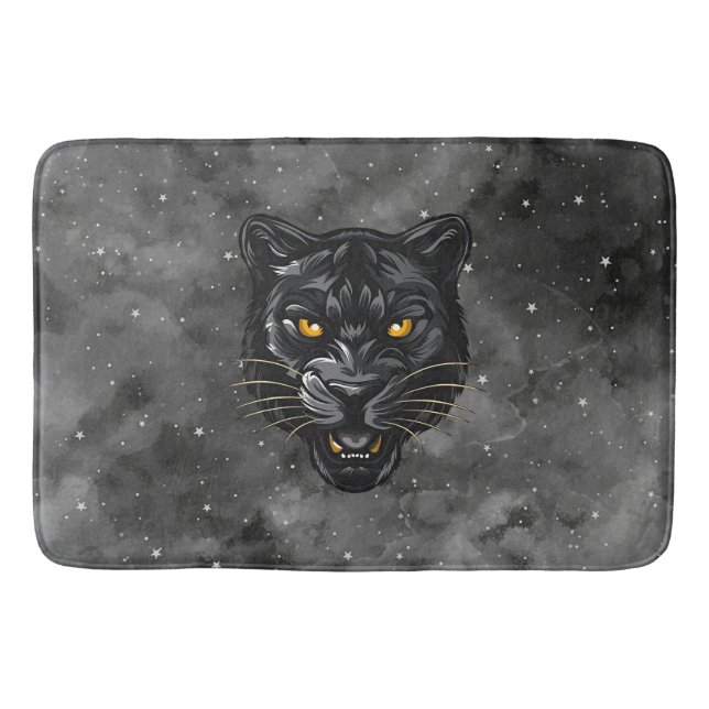 Schwarzer Panther Badematte (Vorderseite)