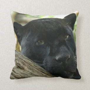 Schwarzer Panther-Dekorationskissen Kissen