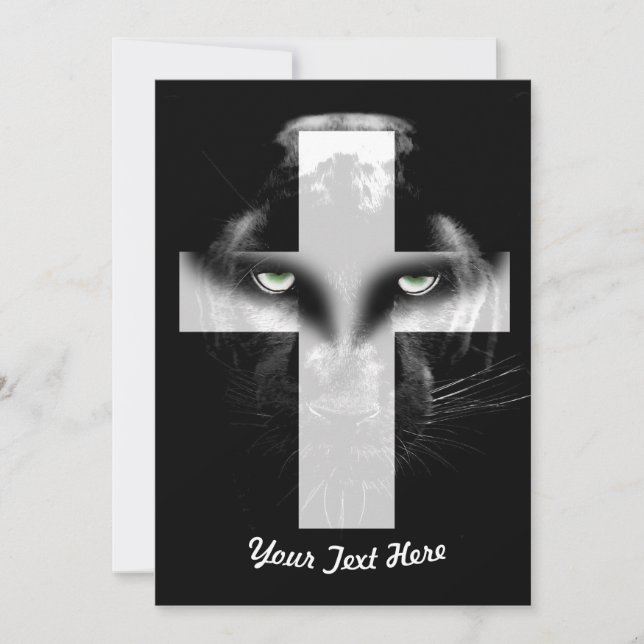 Schwarzer Panther Einladung (Vorderseite)