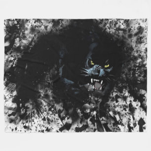 Schwarzer Panther Fleecedecke