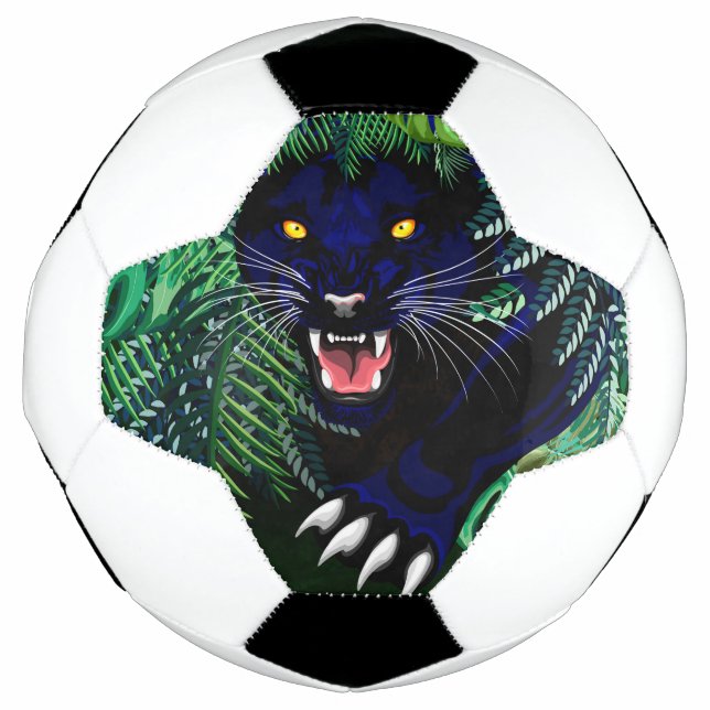 Schwarzer Panther Geist des Dschungels Fußball (Vorderseite)