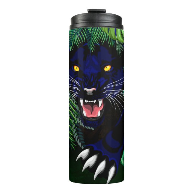 Schwarzer Panther Geist des Dschungels Thermosbecher (Vorderseite)
