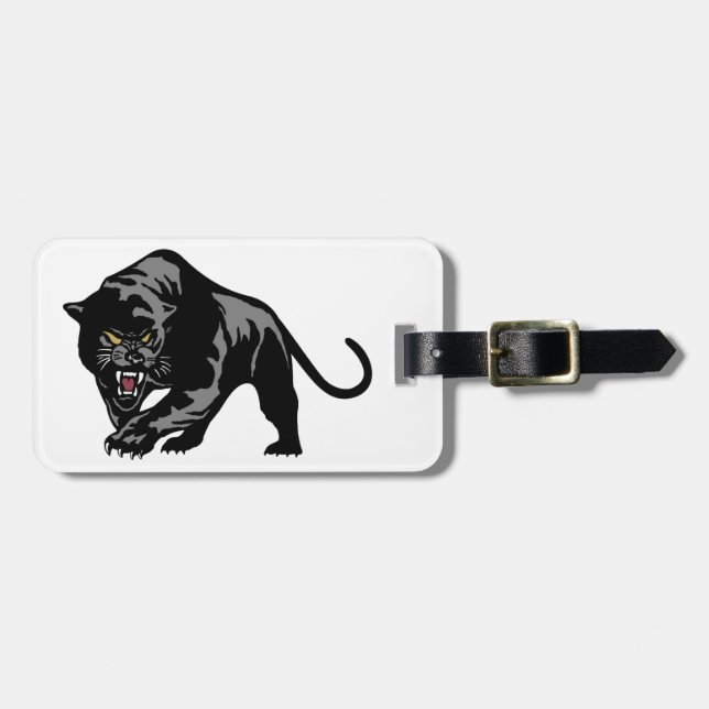 Schwarzer Panther Gepäckanhänger (Vorderseite horizontal)