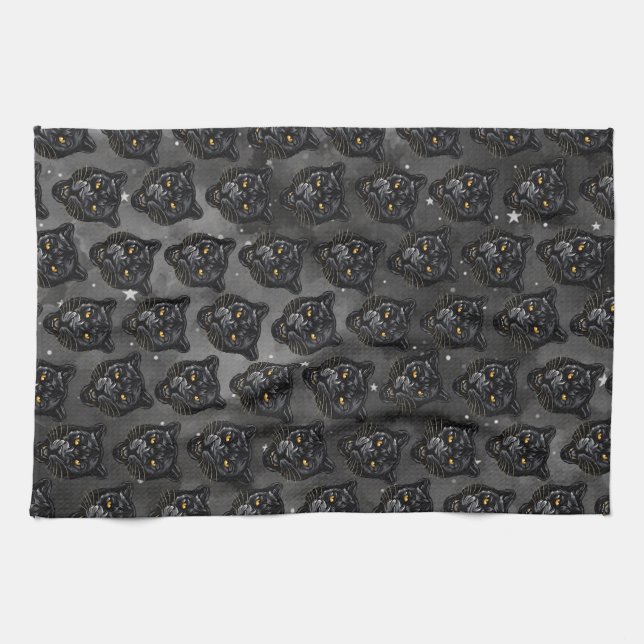 Schwarzer Panther Geschirrtuch (Horizontal)