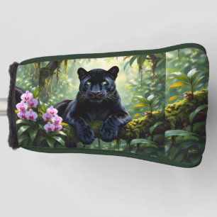 Schwarzer Panther im Dschungel Golf Headcover