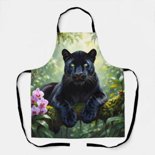 Schwarzer Panther im Dschungel Schürze