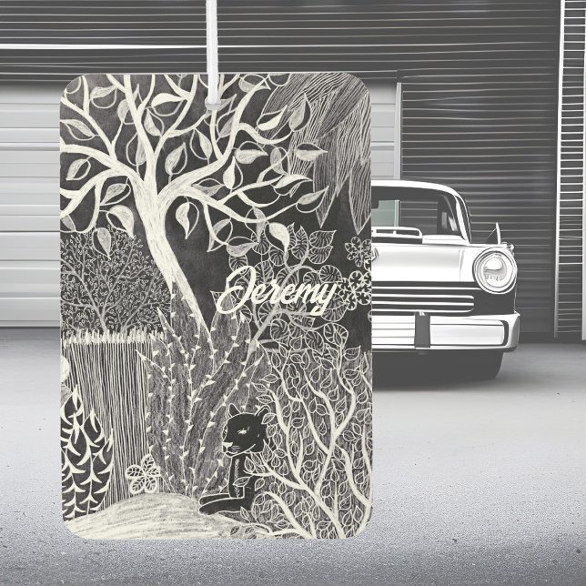 Schwarzer Panther im Dschungel - zeichnend Bleisti Autolufterfrischer (Von Creator hochgeladen)