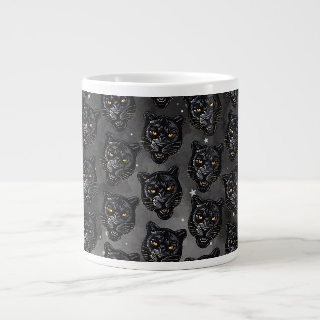 Schwarzer Panther Jumbo-Tasse (Vorderseite)