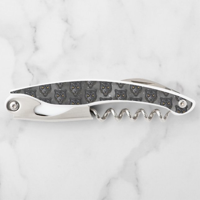 Schwarzer Panther Kellnermesser (Vorderseite)