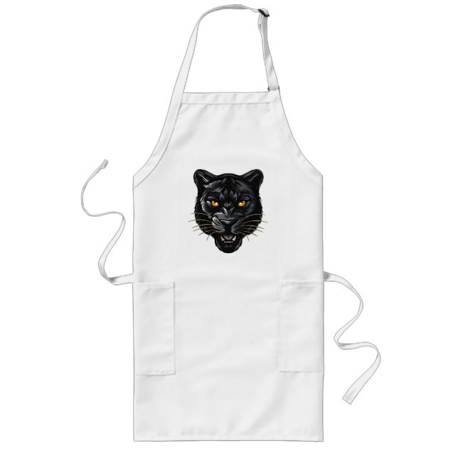 Schwarzer Panther Lange Schürze (Vorne)