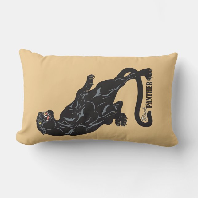 schwarzer Panther Lendenkissen (Vorderseite)