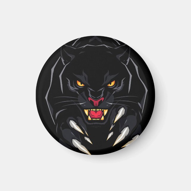 Schwarzer Panther Magnet (Vorne)