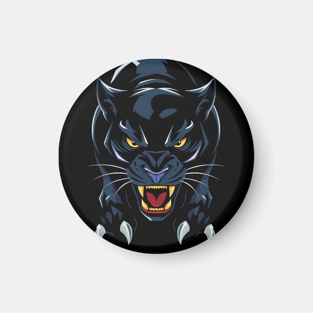 Schwarzer Panther Magnet (Vorne)