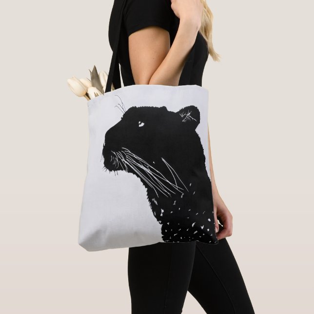 Schwarzer Panther Minimalismus Tasche (Von Nahem)