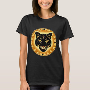 Schwarzer Panther mit kunstvollen Details T-Shirt