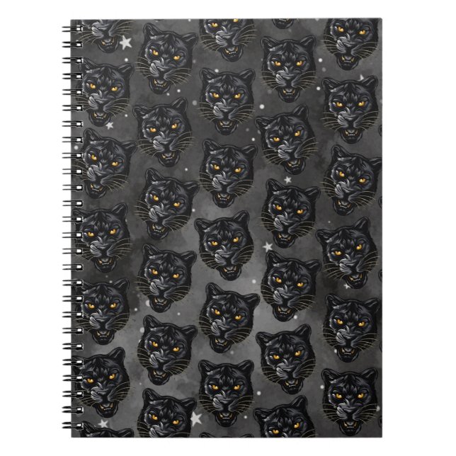 Schwarzer Panther Notizbuch Notizblock (Vorderseite)
