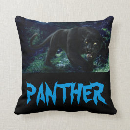 Schwarzer Panther-Pilz Kissen