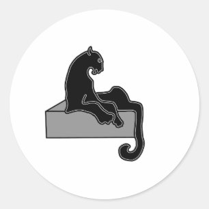 Schwarzer Panther Runder Aufkleber