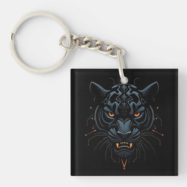 Schwarzer Panther Schlüsselanhänger (Vorderseite)
