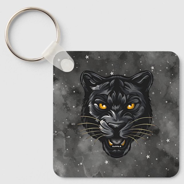 Schwarzer Panther Schlüsselanhänger (Vorderseite)