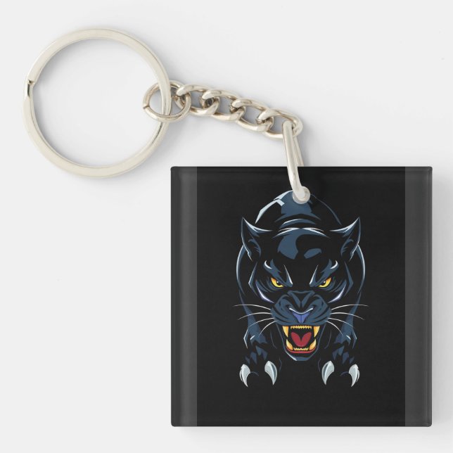 Schwarzer Panther Schlüsselanhänger (Vorderseite)