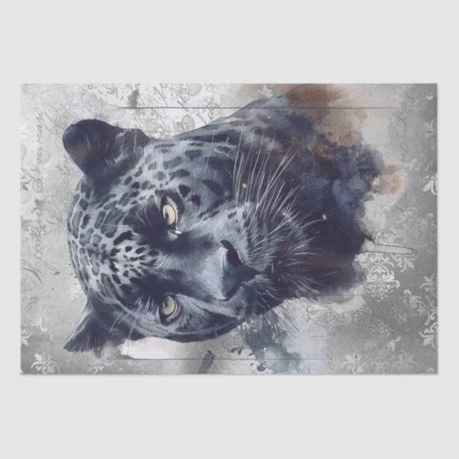 Schwarzer Panther Seidenpapier (Vorderseite)