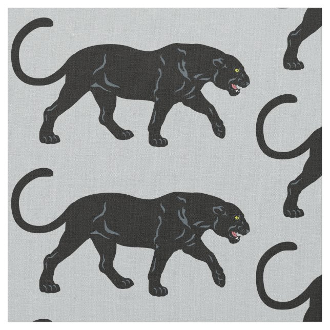 Schwarzer Panther Stoff (Nahaufnahme)