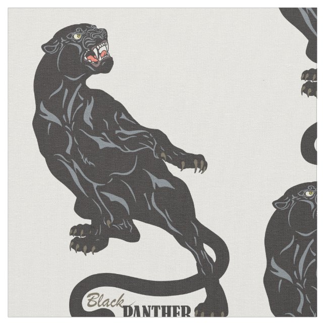 Schwarzer Panther Stoff (Nahaufnahme)