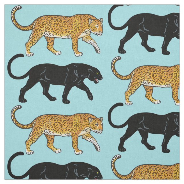 Schwarzer Panther Stoff (Muster)