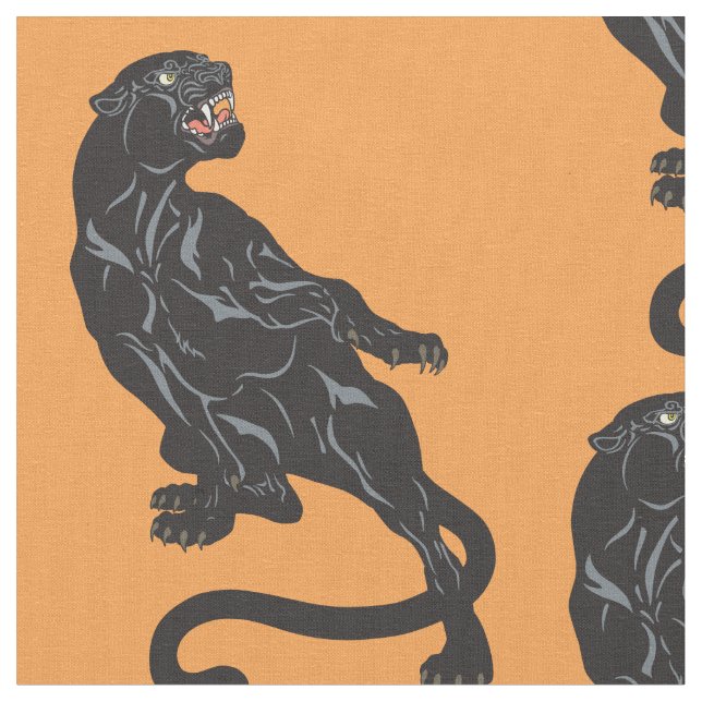 Schwarzer Panther Stoff (Nahaufnahme)